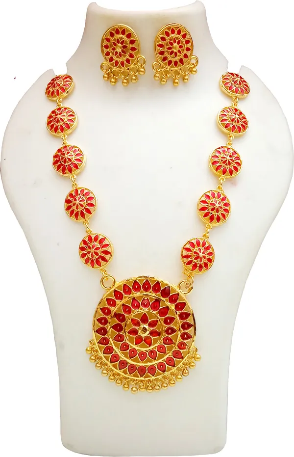 Assamese_Traditional_Bridal_Red_Japi_Jewellery_Set_For_Women